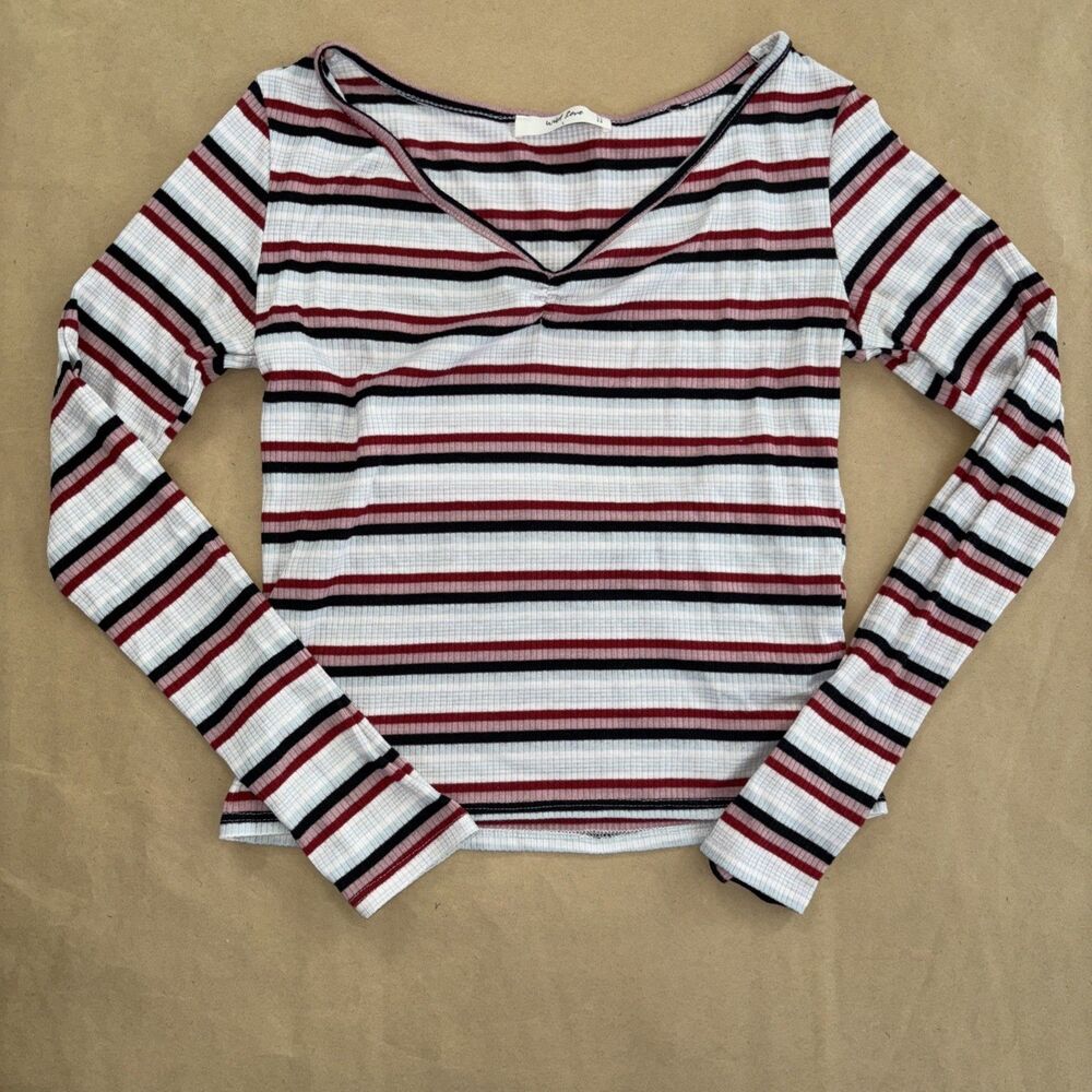 Women’s Wild Love Long Sleeve Top Size Large Striped